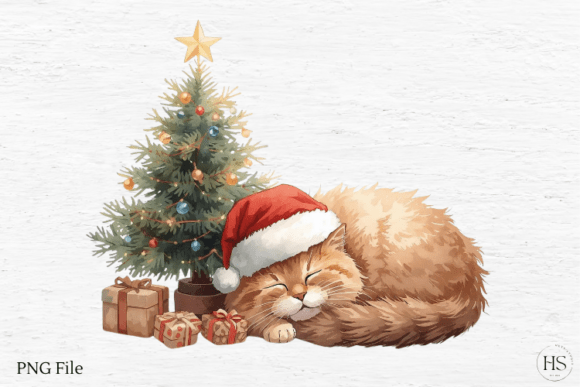 Christmas Cat & Tree Illustrations Review