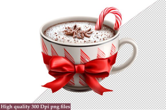 Christmas Coffee Mug Sublimation Clipart & Illustrations