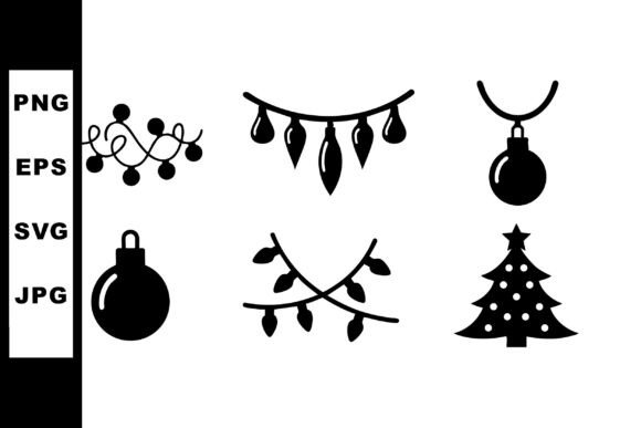 Christmas Decoration Vector Set with Bau Illustrations