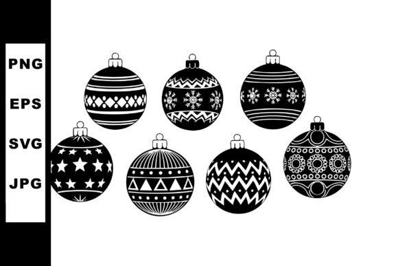 Christmas Decorative Black and White Bau Illustrations