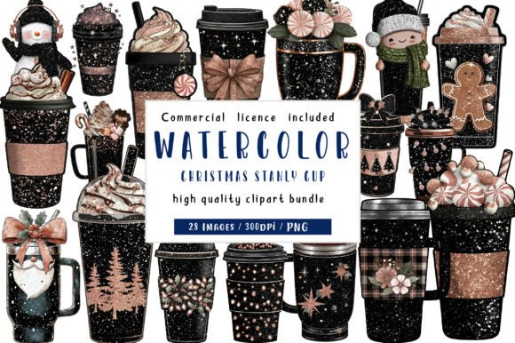 Christmas Stanly Cup Clipart & Illustrations Review
