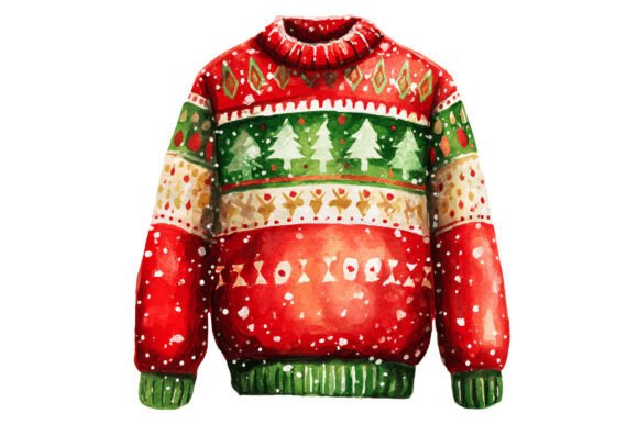 Christmas Tree Sweater PNG: Festive Illustrations