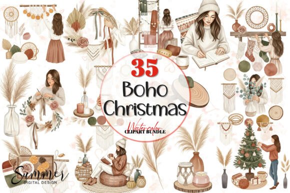 Cozy Boho Christmas PNG Bundle Review