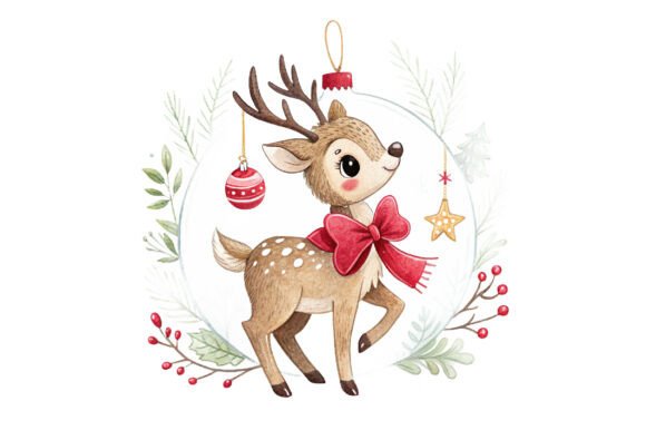 Deer Christmas PNG: Festive Illustrations for Crafters