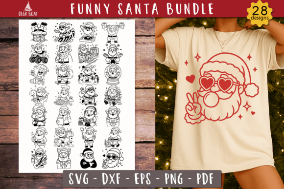 Funny Santa SVG: Playful Illustrations for Blogs