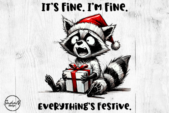 Raccoon Png & Illustrations: Sarcastic Christmas Design
