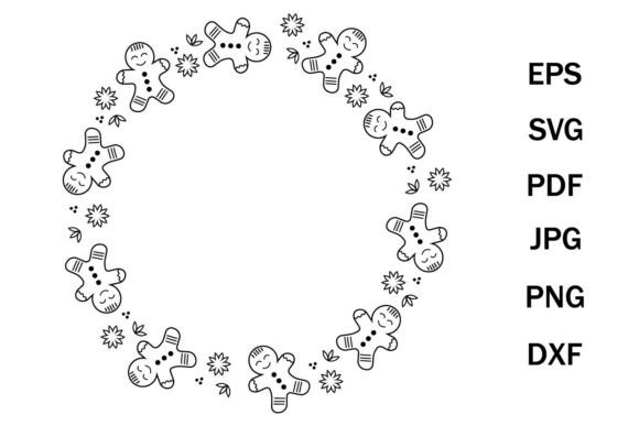Review: Christmas Frame Made of Gingerbread Men Illustrations