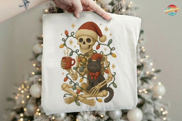 Review: Christmas Skeleton Cat PNG Illustrations