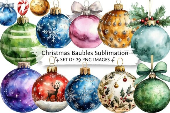 Reviewing Christmas Baubles Sublimation Clipart for Embroidery