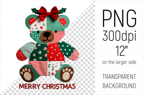Reviewing Christmas Patchwork Teddy Bear Clipart Illustrations