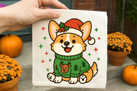 Reviewing Santa Corgi Illustrations for Branding