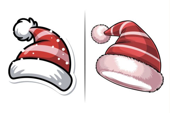 Santa Hat Vector Illustrations for Branding